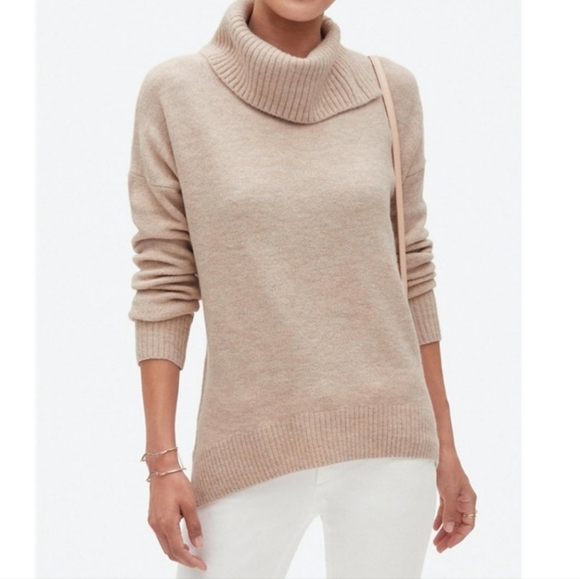 BANANA Republic Womens Sweater S 100% Extra Fine Merino Wool Red Brick Cowlneck - Picture 11 of 11